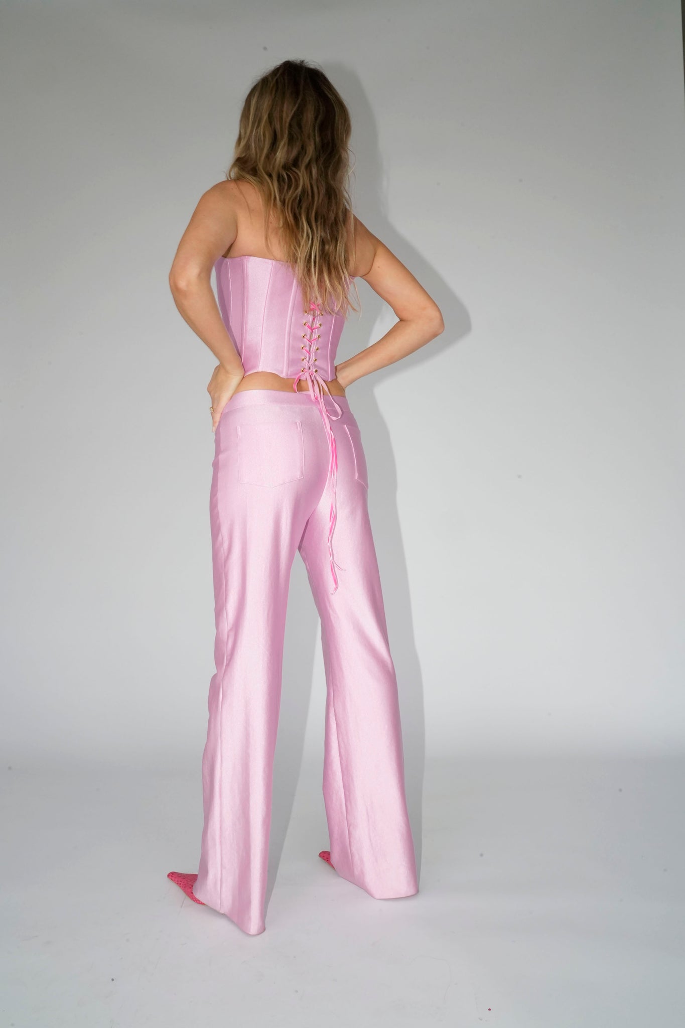 Cupids Pink Low-Rise Trouser