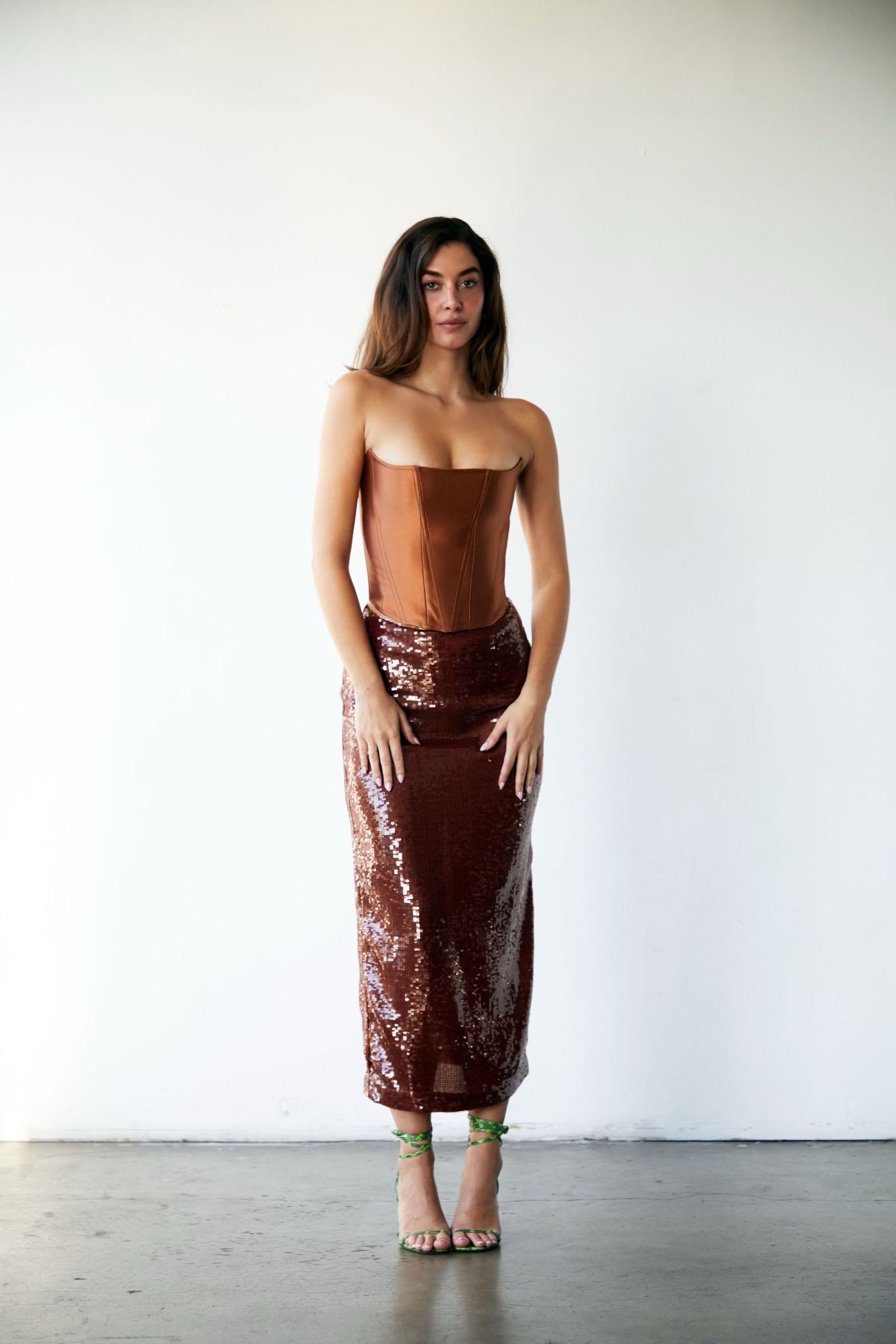 Copper Sparkle Skirt