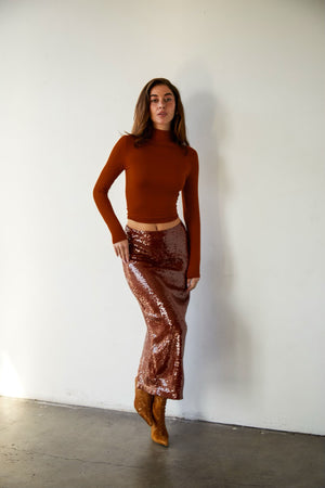 Copper Sparkle Skirt